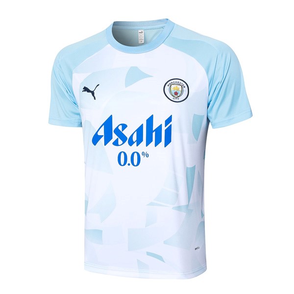 Camiseta Entrenamiento Manchester City 2024-25 Azul Blanco